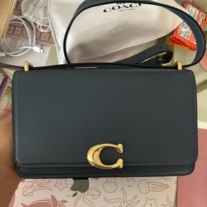 Denim blue Coach bandit bag